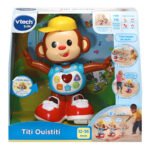 VTech - Titi Ouistiti – singe interactif – jouet singe – jouet bebe 12/36 mois – brun – Version FR