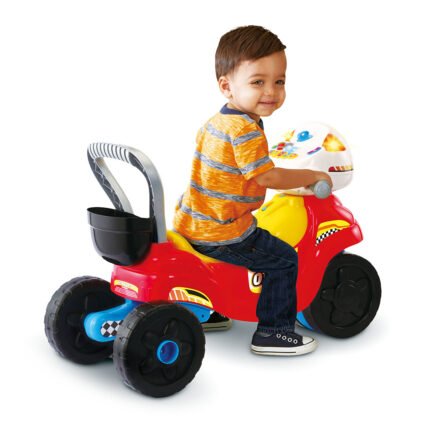 VTech - Trotti Moto 3 en 1 – Trotteur Porteur Moto Enfant pour Apprendre à Marcher / Jouet 12-36 mois – Version FR