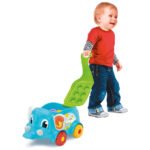 Clementoni- Soft Carrettino Elefante Clemmy Éléphant-premières Jouet-Briques de Construction-fabriqué en Italie, 10 Mois et Plus, 17162, Multicolore