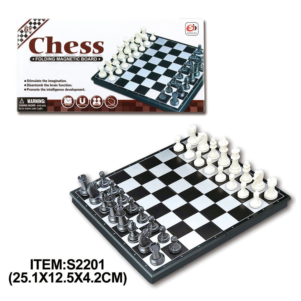 Jeu d'échecs Deluxe magnétique et Pliable (2) Jeu d'échecs Deluxe magnétique, Pliable pour Enfants à partir de 6 Ans et Adultes