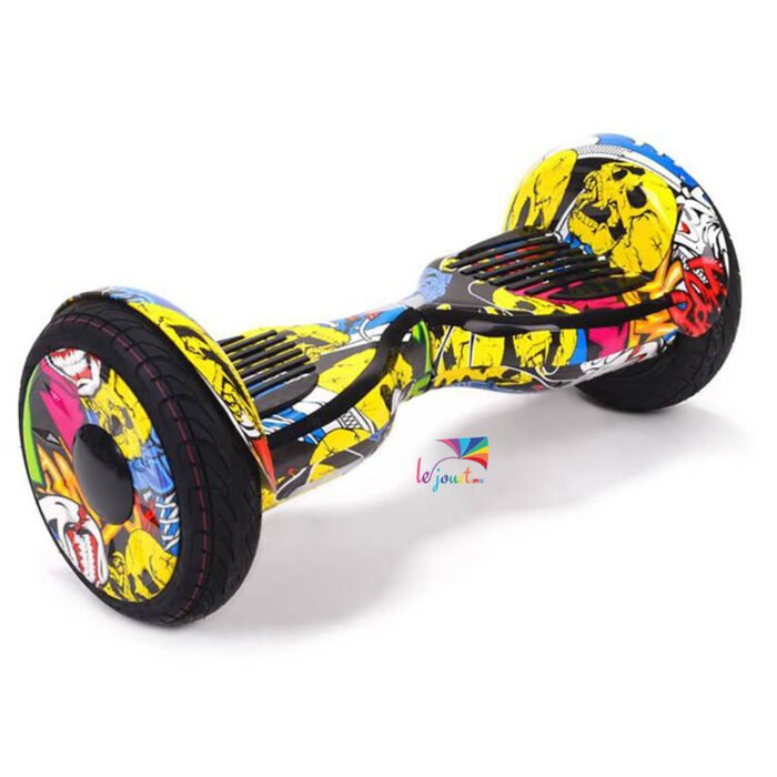 Nouveau Smart Hoverboard 4×4 Bluetooth 10 pouces graffiti flame et carbone 14