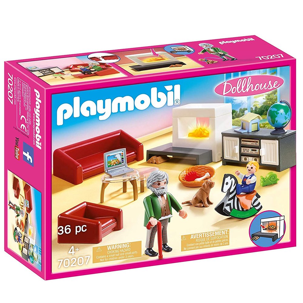 Playmobil Salon avec cheminée - 70207- (1) Playmobil Salon avec cheminee 70207 1