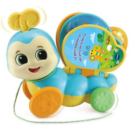 VTech - Rouli Livre Papillon – Jouet Musical et Livre Bébé / de 9 Mois à 3 Ans – Version FR