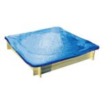 Bac à Sable en Bois – Loeva Trigano 120 cm avec Bâche + Tapis