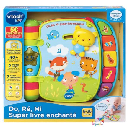 Do, Ré, Mi Super Livre Enchanté, Bleu - VTech - Jouet Musical