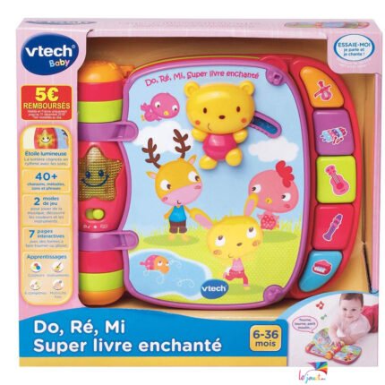 Vtech - 166755 - Jouet Musical - Do, Ré, Mi Super Livre Enchanté - Rose -