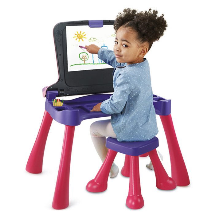 Magi Bureau Interactif 5 en 1 Rose – Vtech – 3