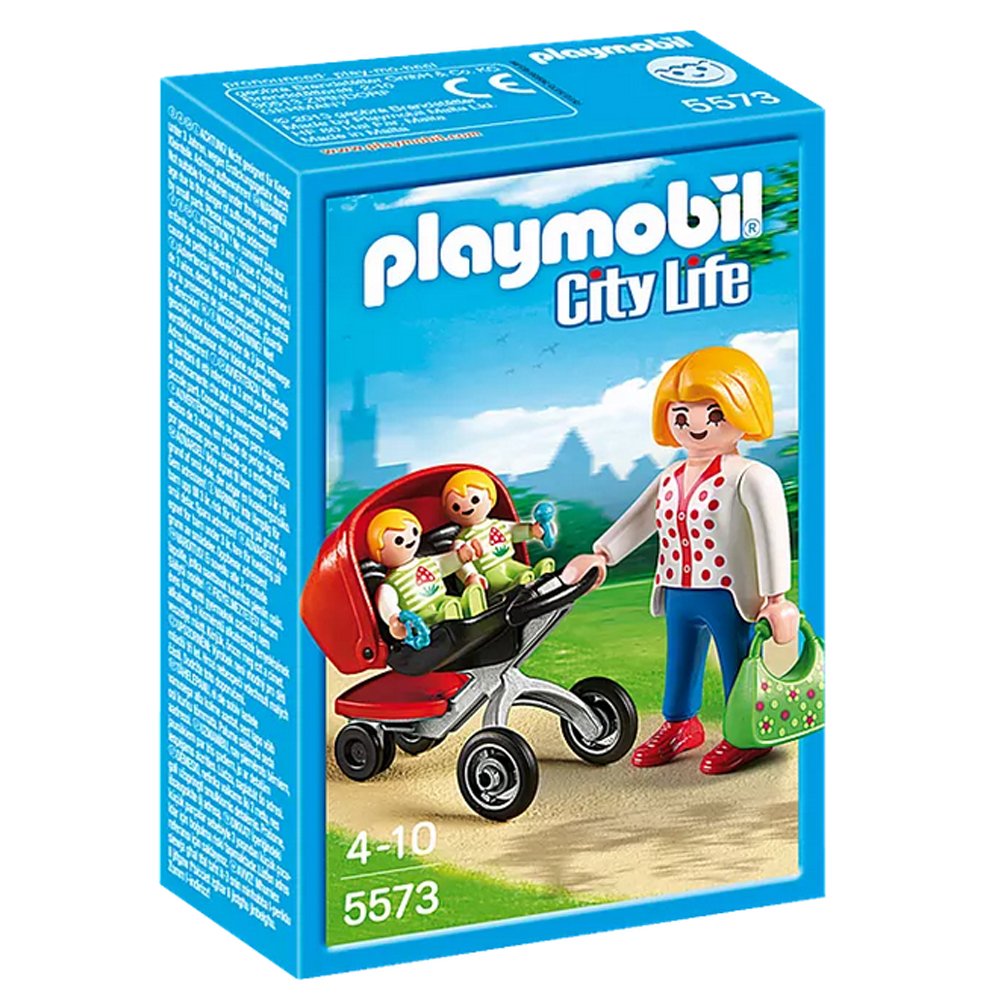 Maman avec Jumeaux et Landau - Playmobil City Life - 5573 - (1) Maman avec Jumeaux et Landau - Playmobil City Life - 5573 -