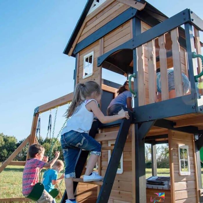 Structure de jeu en bois Boulder Creek haut de gamme