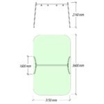 Balançoire double sur support métallique KM-4.02