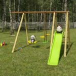 Balançoire en bois poutre métal 1m90 Techwood OREKA -Trigano -