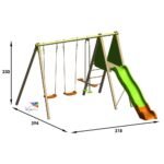 Balançoire en bois poutre métal Techwood OPTIMA Trigano