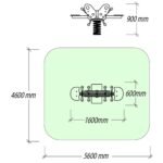 Jouet à bascule à ressort deux places Papillon KP-4.06
