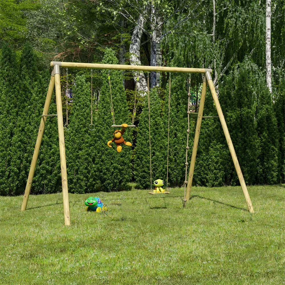 Portique bois 3 m Adulte Oliver - Trigano - 4 personnes