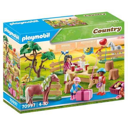Décoration fête avec poneys Playmobil Country