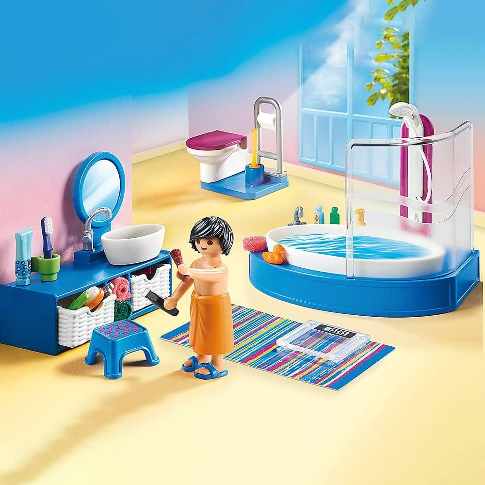 Salle de bain avec baignoire Playmobil Dollhouse - 70211 -