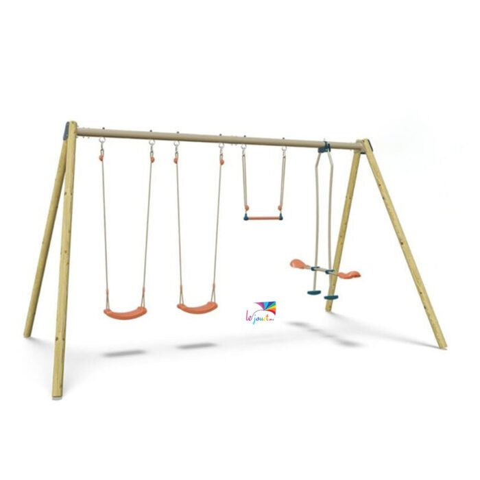 Balancoire en bois avec poutre en metal Techwood Harmonie MANOU Trigano 6
