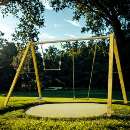 Balançoire en bois poutre métal 3 m Adulte WALTER - Trigano
